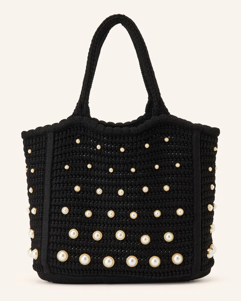 Sandro Handtasche Mit Schmuckperlen schwarz Schwarz