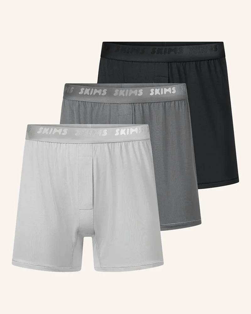 SKIMS 3er-Pack Boxershorts SKIMS STRETCH Gunmetal