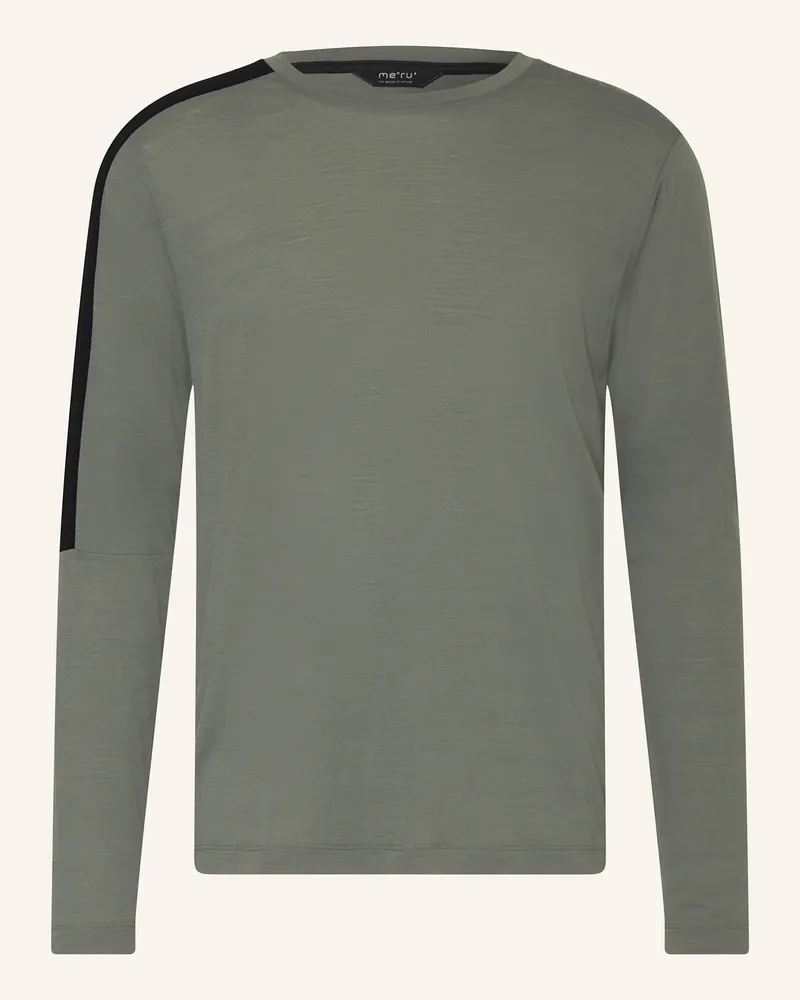 me°ru' Funktionsshirt BLOXWICH mit Merinowolle Oliv