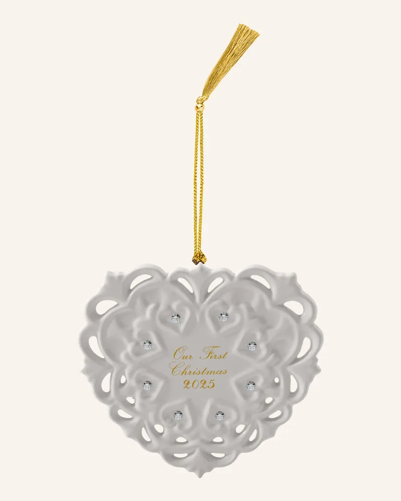 Villeroy & Boch Ornament Herz 2025 CHRISTMAS CLASSICS Weiss