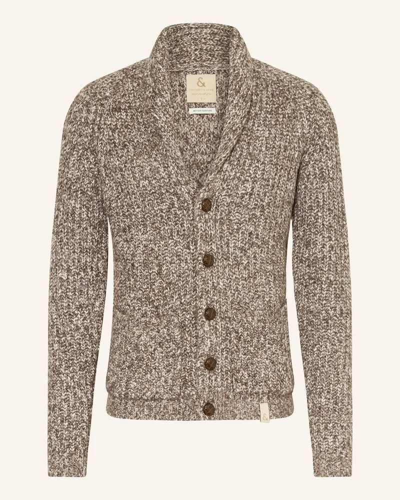 colours & sons Strickjacke Braun