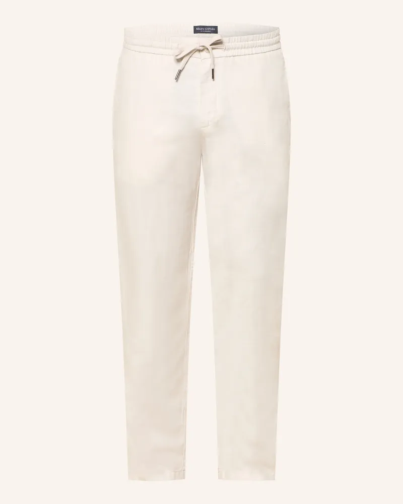 Marc O'Polo Hose Osby Jogger Im Jogging-Stil Tapered Fit Mit Leinen beige Creme