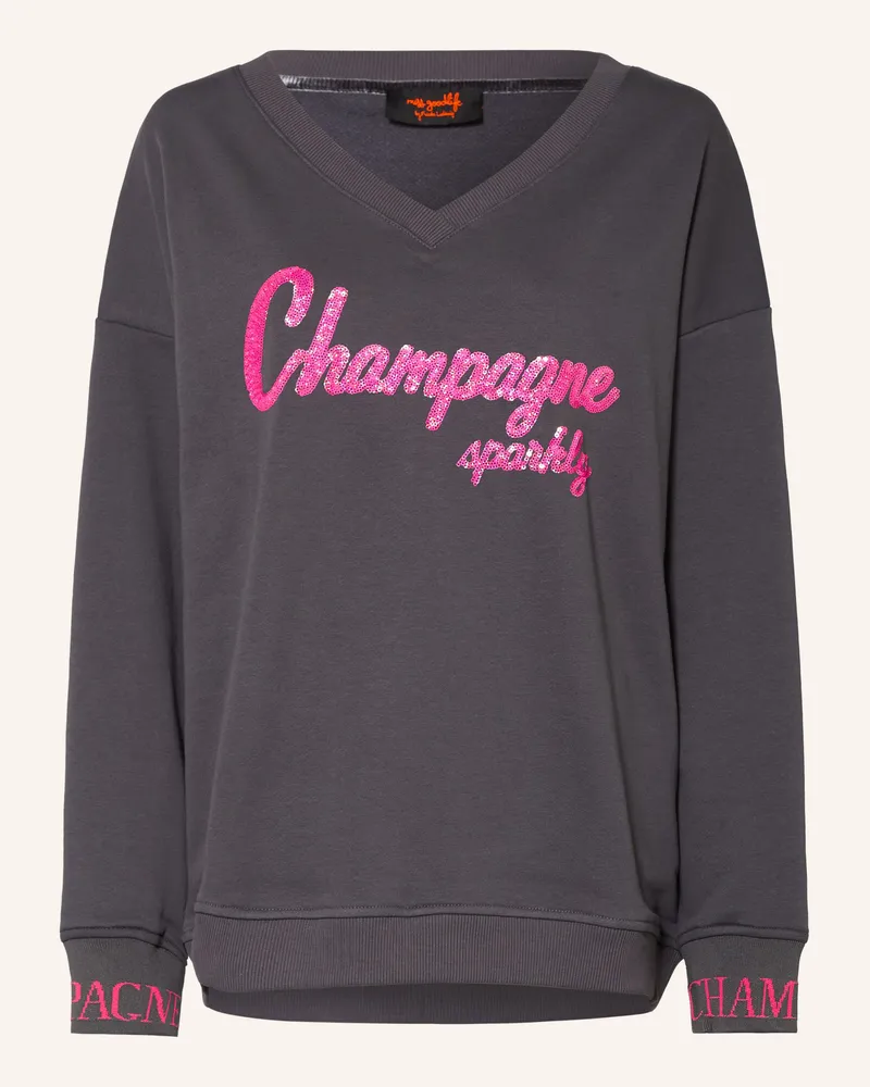 Miss Goodlife Sweatshirt Mit Pailletten grau Dunkelgrau