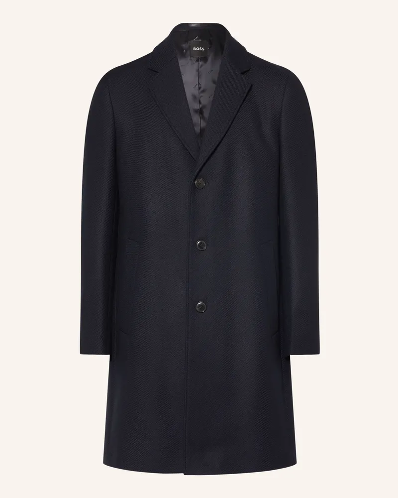 HUGO BOSS Wollmantel Hyde blau Dunkelblau