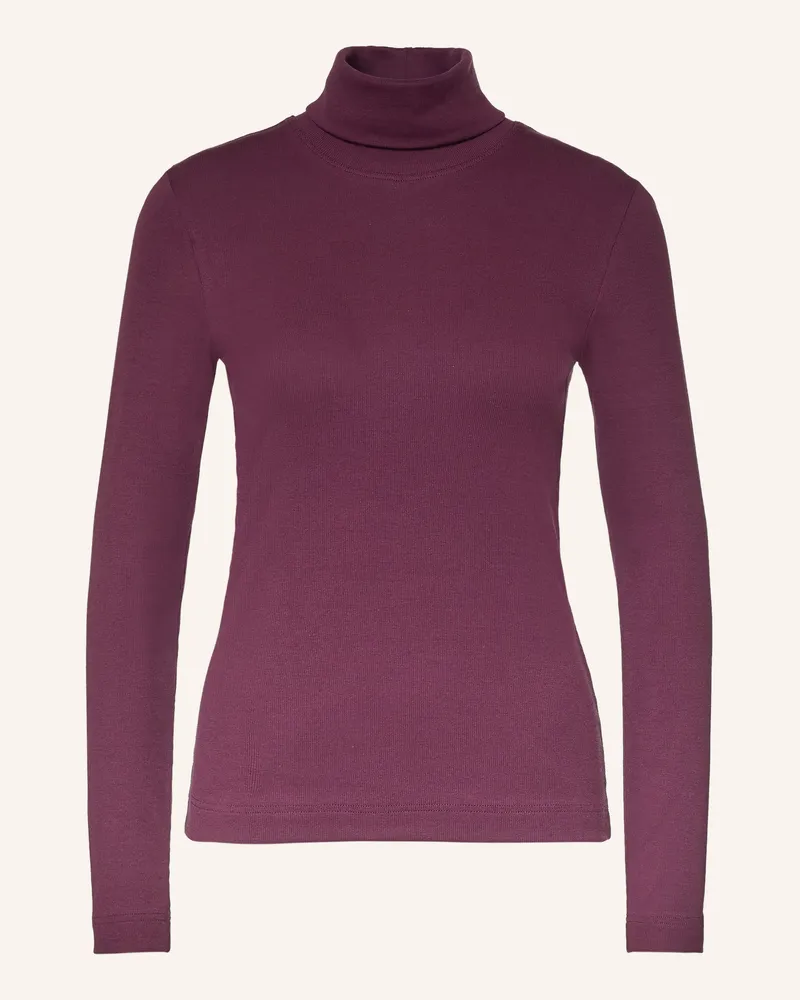 ZAíDA Rollkragenshirt rot Dunkellila