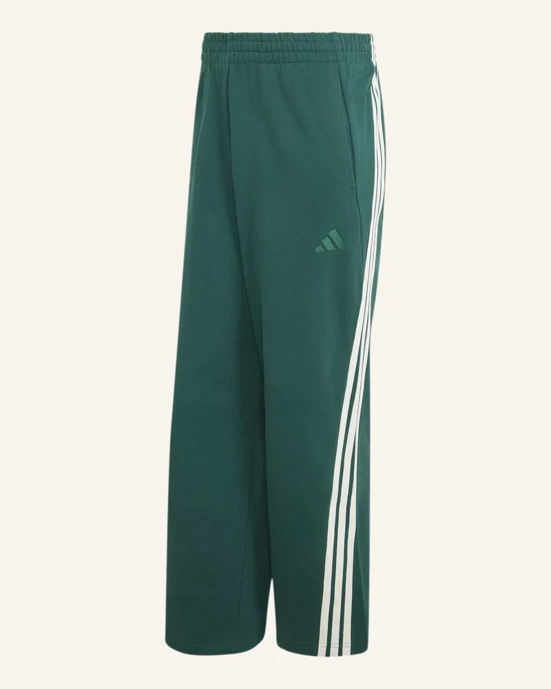 adidas Adidas Kit 3-Streifen Hose, Weit Geschnitten gruen Grün