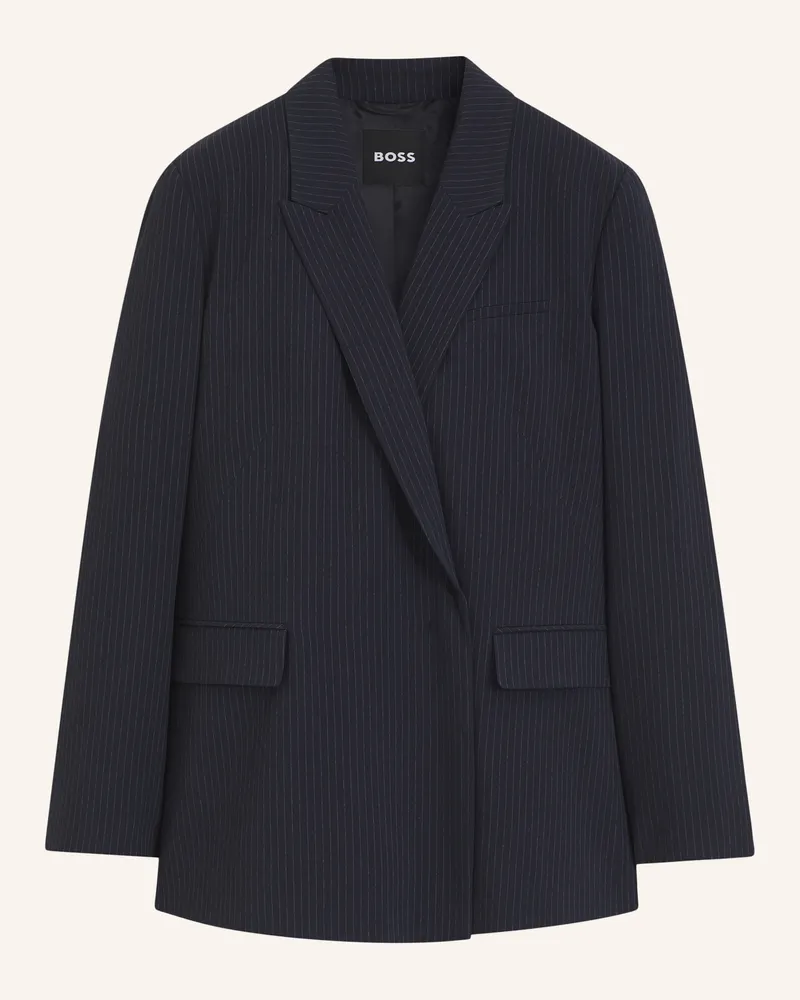 HUGO BOSS Blazer Janka-db2 Relaxed Fit schwarz Weiss