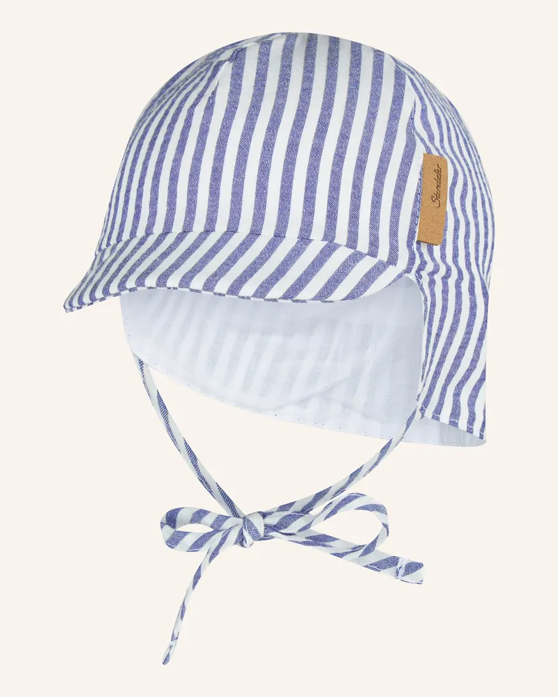 Sterntaler Schirmmütze Mit Nackenschutz Gestreift blau Blau