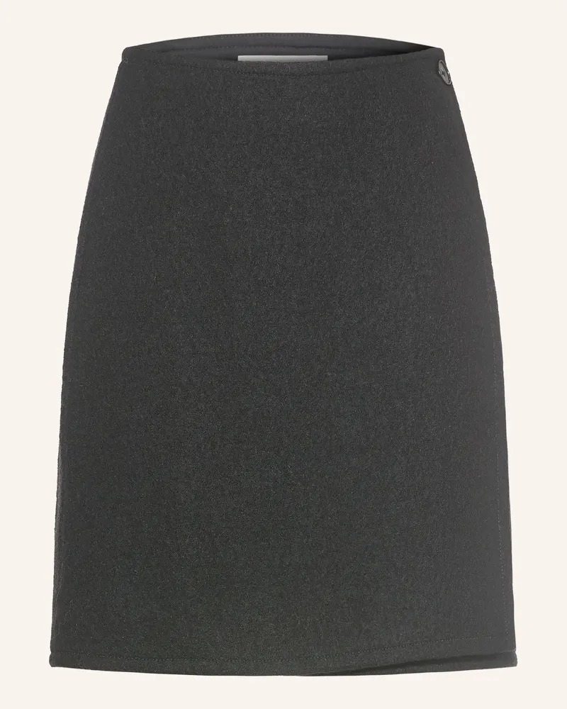 Marc O'Polo Bouclé-Rock In Wickeloptik schwarz Schwarz