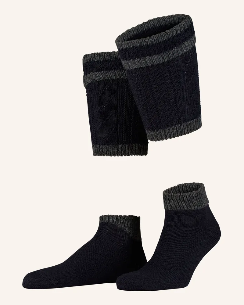 Lusana Loferl Aus Merinowolle blau 0652