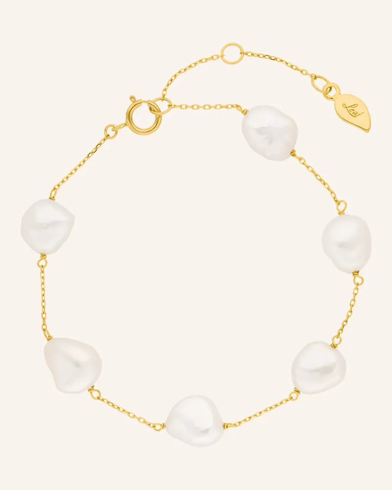 Leaf Armband Barock Perls Aus 14 Karat Gekbgold gold Gold