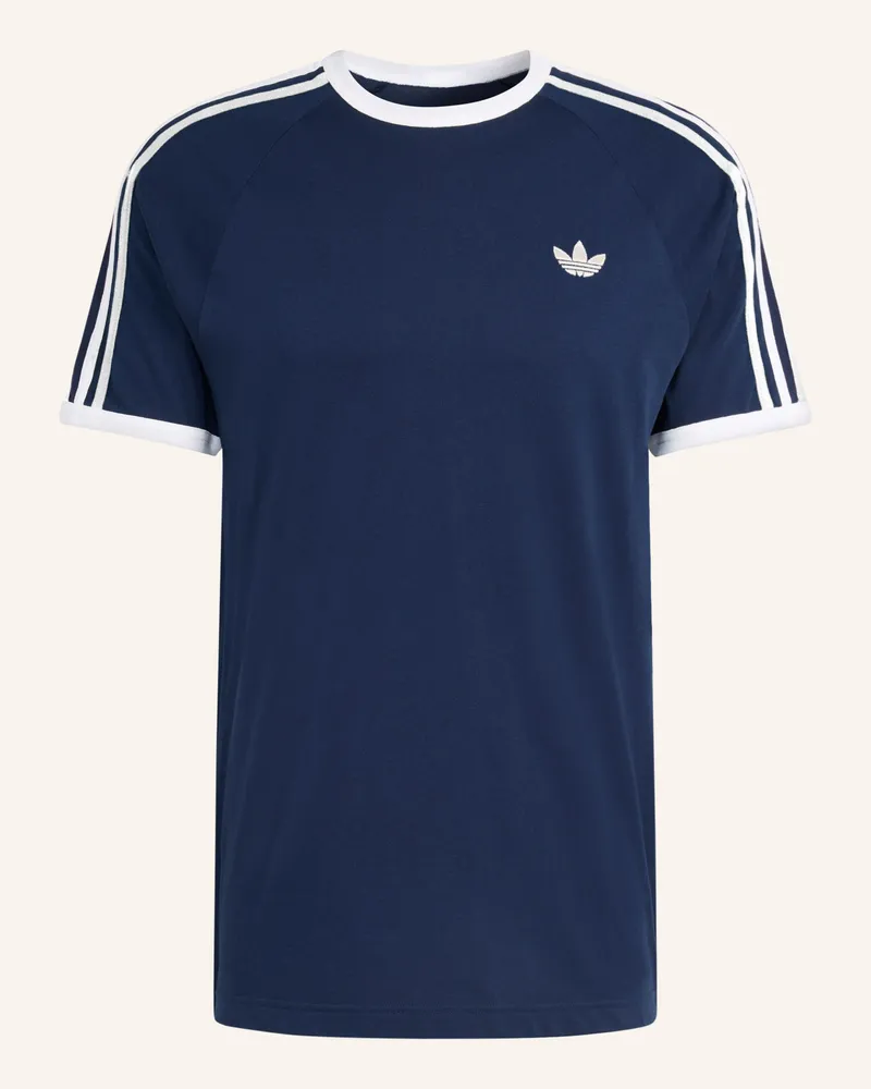 adidas T-Shirt 3-Streifen blau Dunkelblau