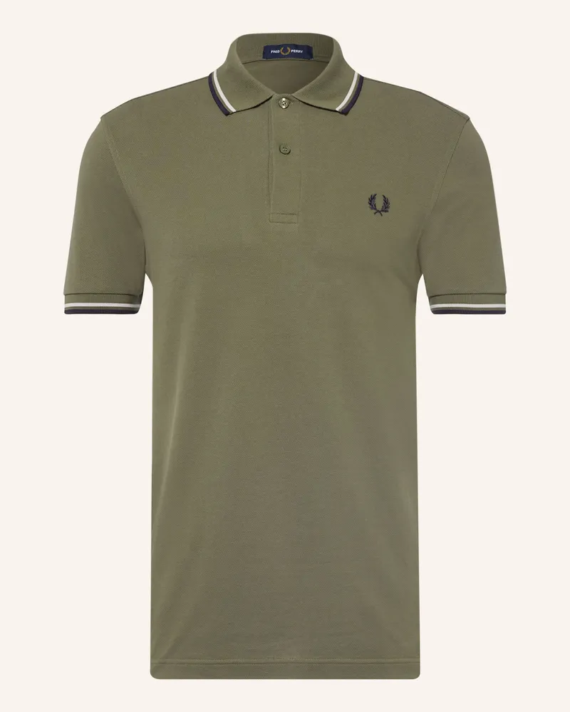 Fred Perry Piqué-Poloshirt gruen Oliv