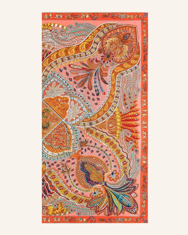 Roeckl Seidentuch Vibrant Paisley orange Orange