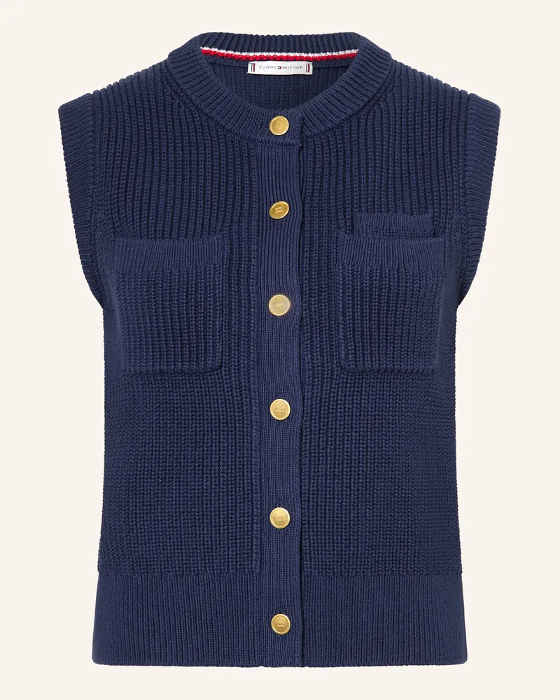 Tommy Hilfiger Strickweste blau Dunkelblau