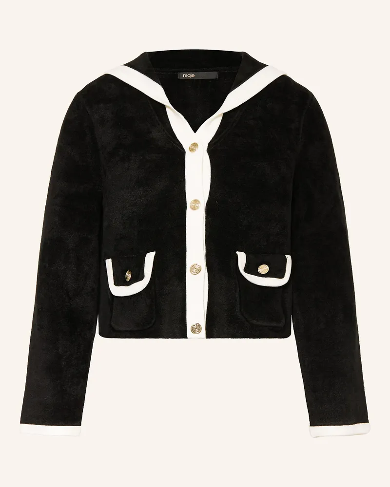 Maje Cropped-Jacke Schwarz