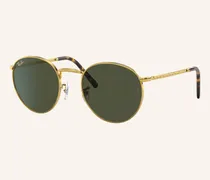 Sonnenbrille rb3637 New Round gold