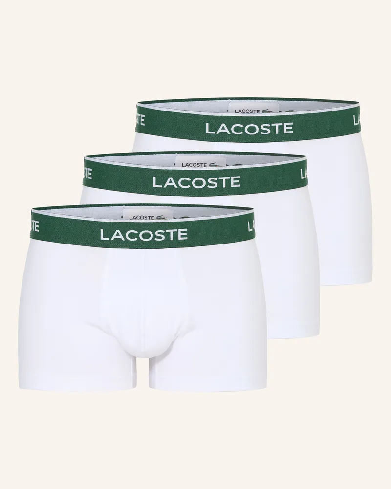 Lacoste 3er-Pack Boxershorts weiss Weiss