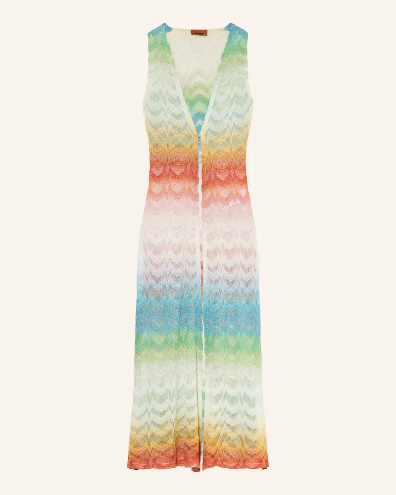 Missoni Strickkleid Mit Glitzergarn blau Rot