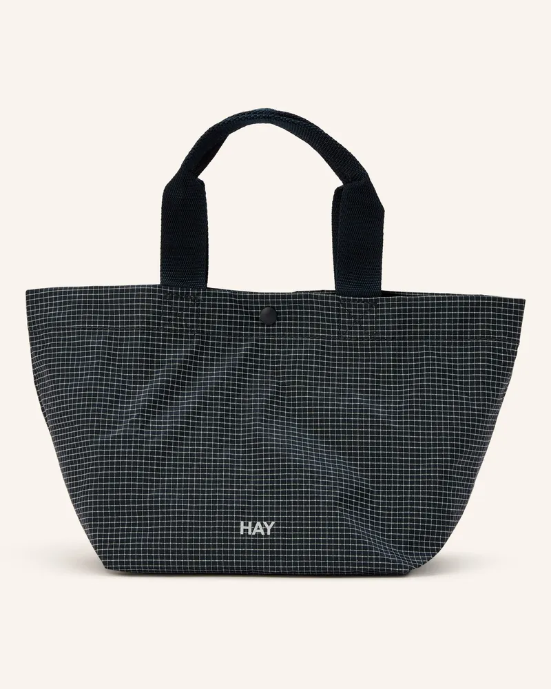 Hay Handtasche Grid Mini blau Dunkelblau