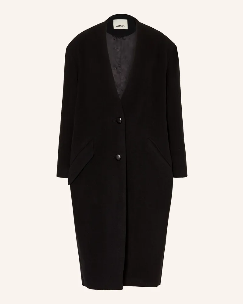 Isabel Marant Wollmantel Florane schwarz Schwarz