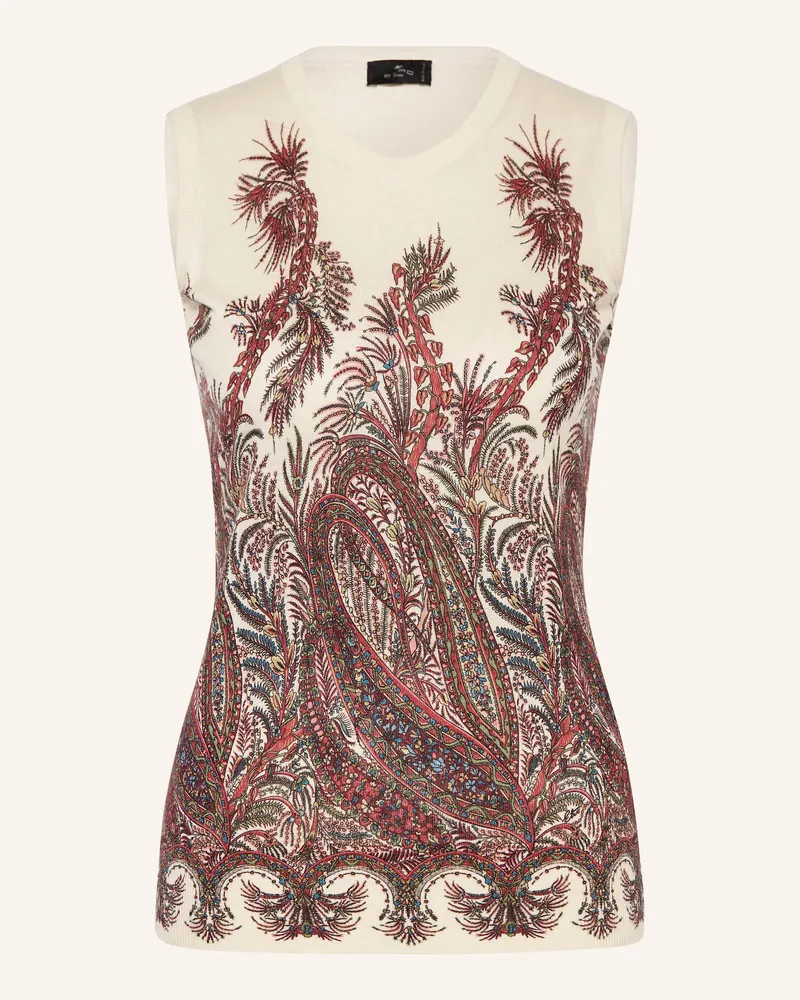Etro Stricktop mit Seide Hellgelb