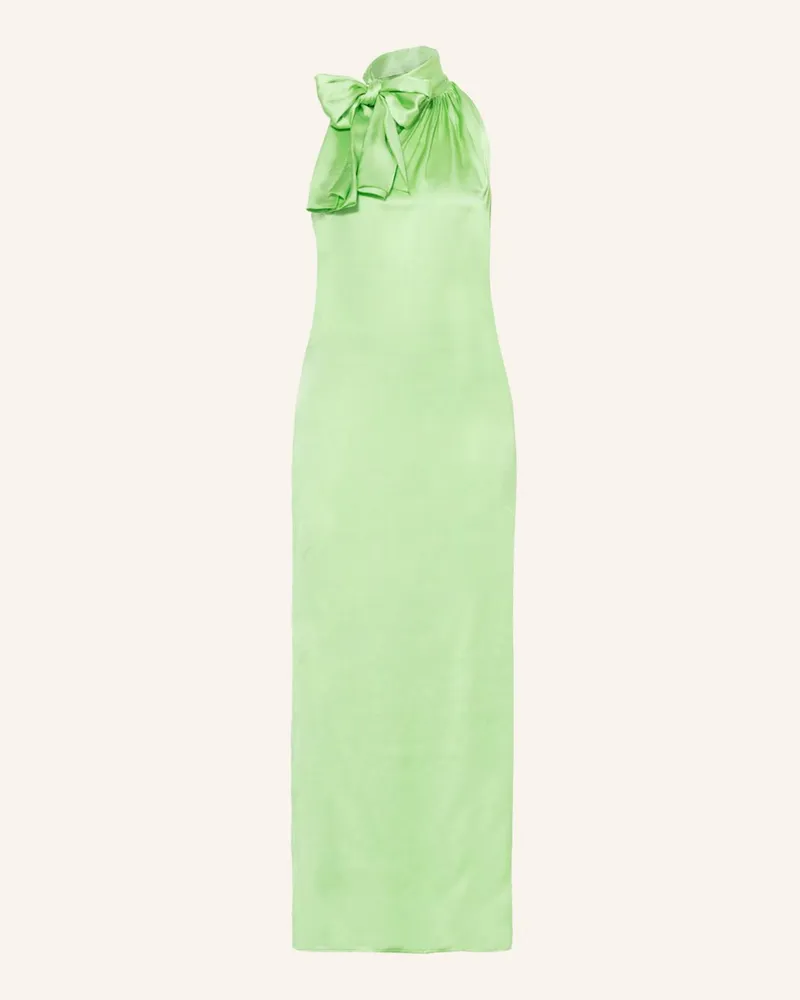 MAX&Co. One-Shoulder-Kleid MOSTRINA aus Satin Hellgrün