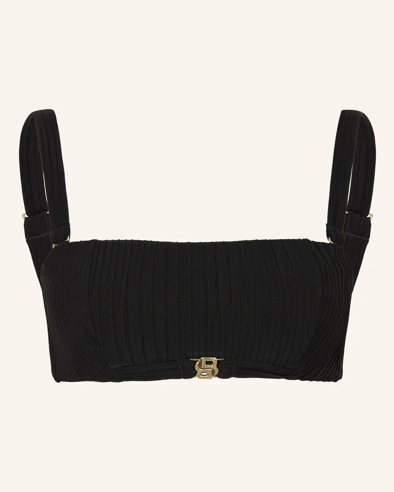 HUGO BOSS Bandeau-Bikini-Top Double B schwarz Schwarz