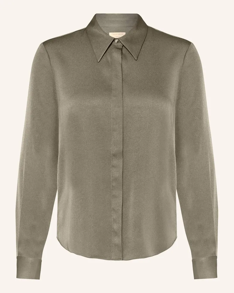 Tiger of Sweden Hemdbluse CELSA aus Satin Khaki