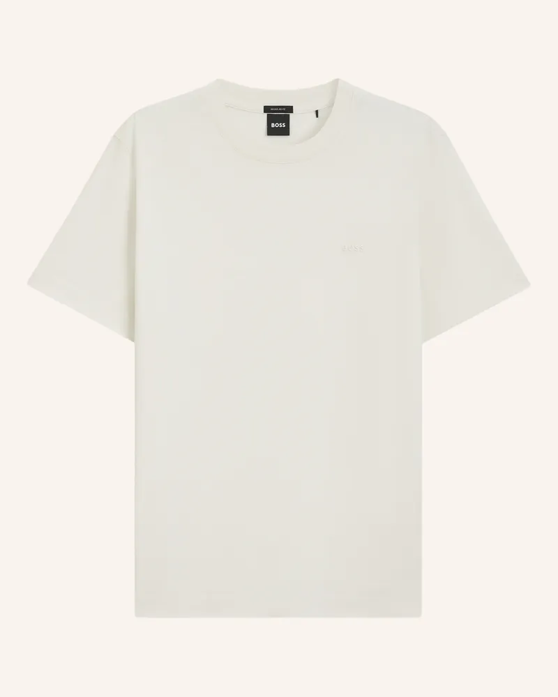 HUGO BOSS T-Shirt Thompson 01 Regular Fit beige Weiss
