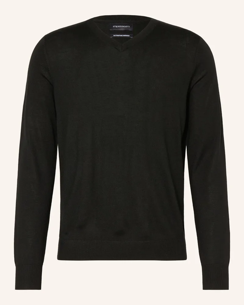 Strokesman's Strokesman Pullover Aus Merinowolle schwarz Schwarz
