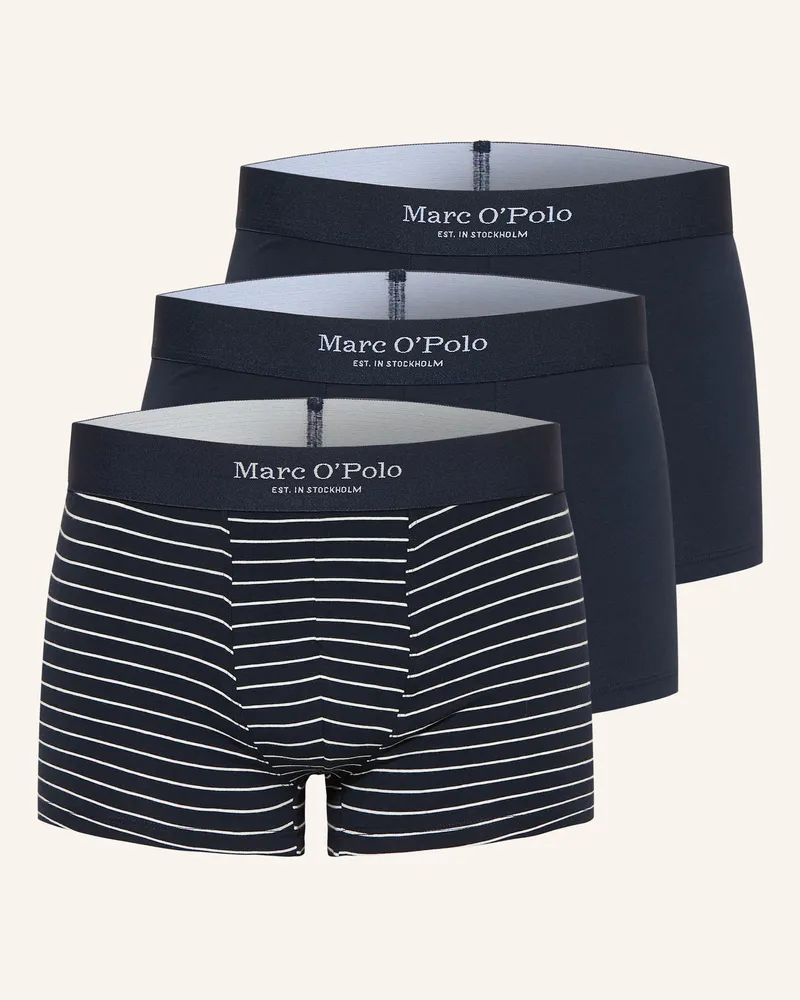 Marc O'Polo 3er-Pack Boxershorts Dunkelblau
