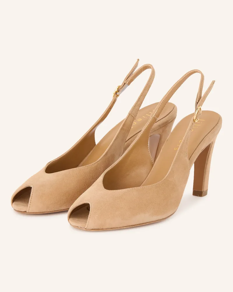 lilienfels Peeptoes braun Camel