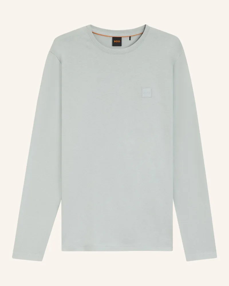 HUGO BOSS Longsleeve Tacks silber Silber