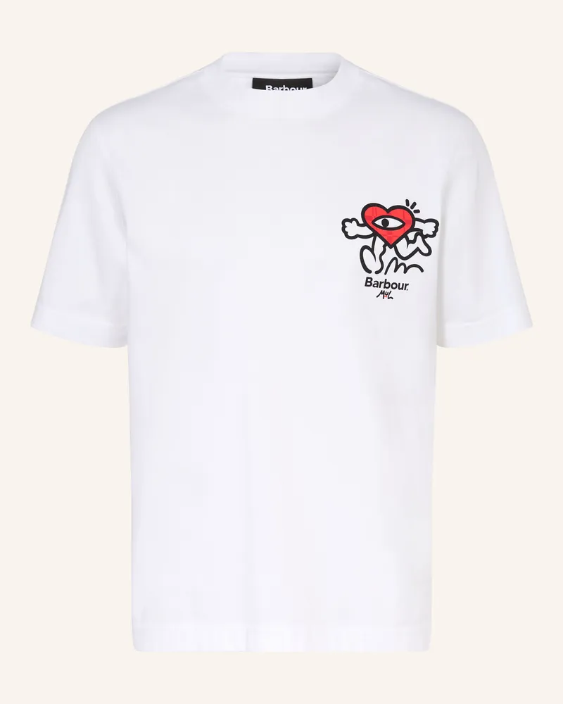 Barbour T-Shirt Mul Camping weiss Weiss