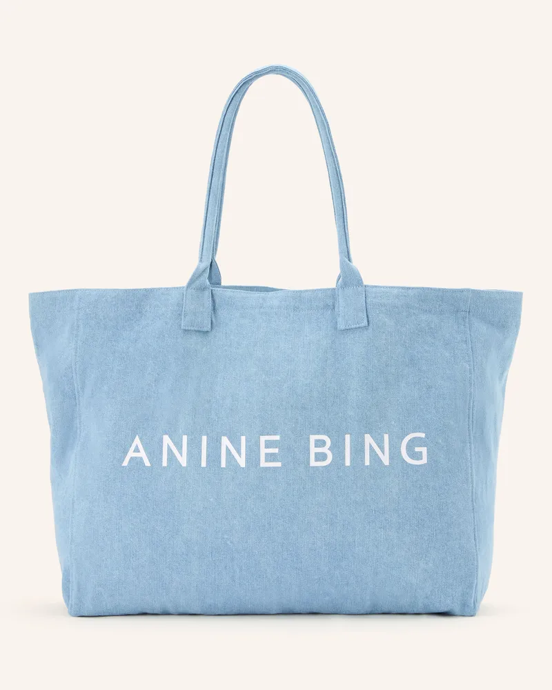 Anine Bing Shopper Leo Canvas blau Hellblau
