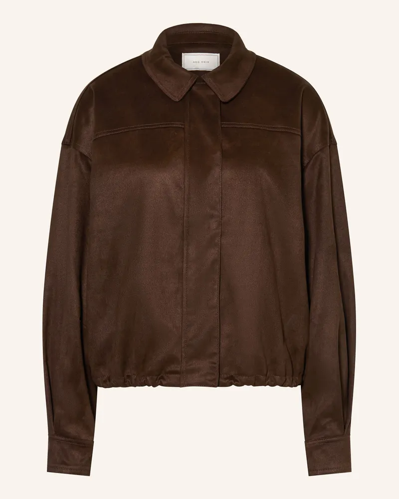 Neo Noir Jacke RUBBY in Lederoptik Dunkelbraun
