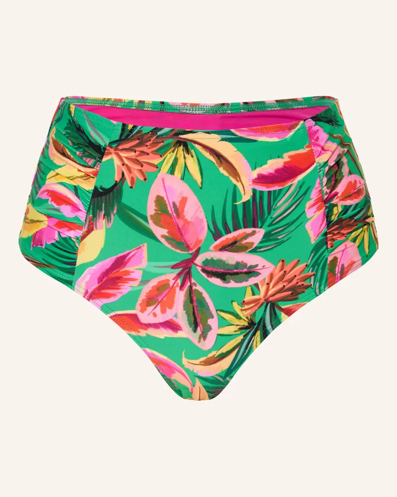 Cyell High-Waist-Bikini-Hose Floral Forest gruen Grün