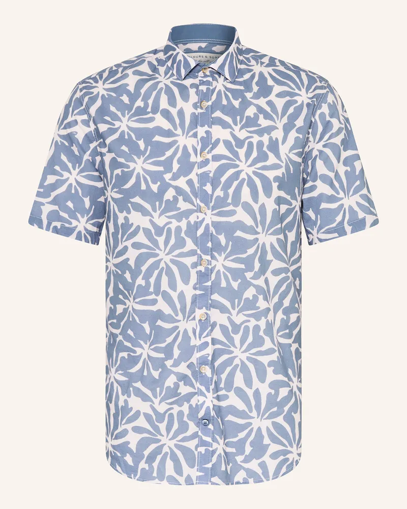 colours & sons Kurzarm-Hemd Comfort Fit Weiss