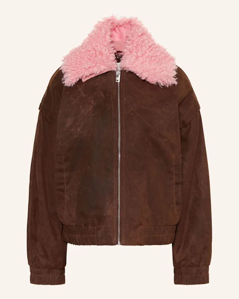 Fabienne Chapot Blouson Jay Mit Abnehmbarem Kunstfell braun Dunkelbraun