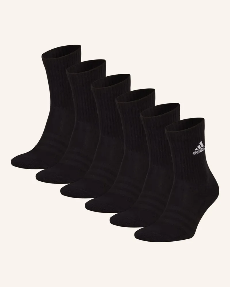 adidas 6er-Pack Socken CUSHIONED SPORTSWEAR CREW Schwarz