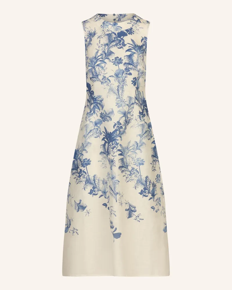 Mint & Mia Langes Leinen Kleid Bedruckt lila Creme