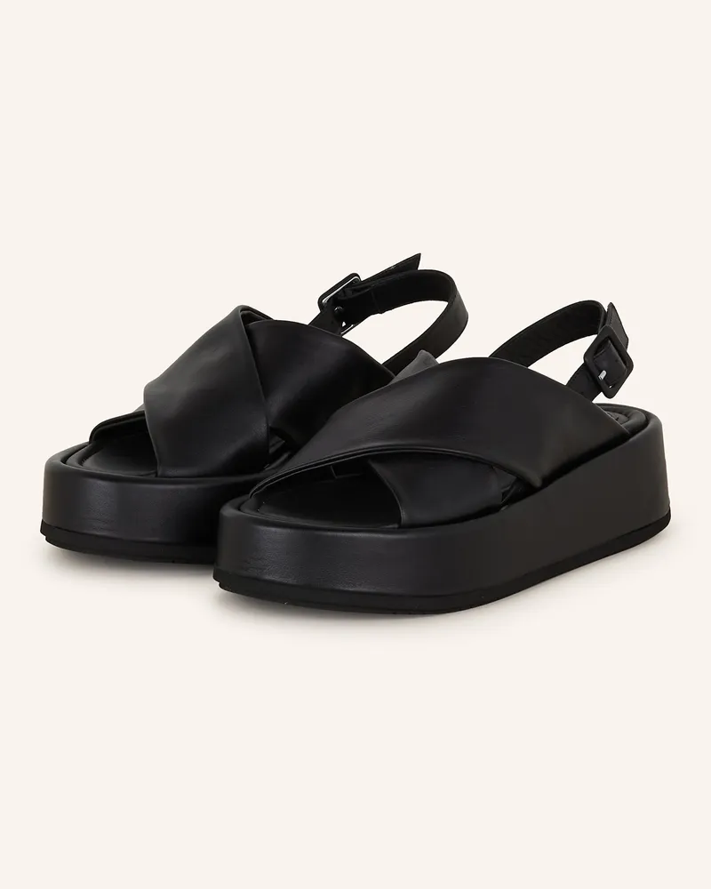 Paloma Barceló Plateau-Sandalen BASIMA Schwarz