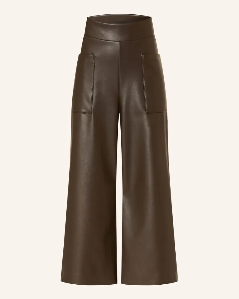 Joseph Ribkoff Culotte In Lederoptik braun Dunkelbraun