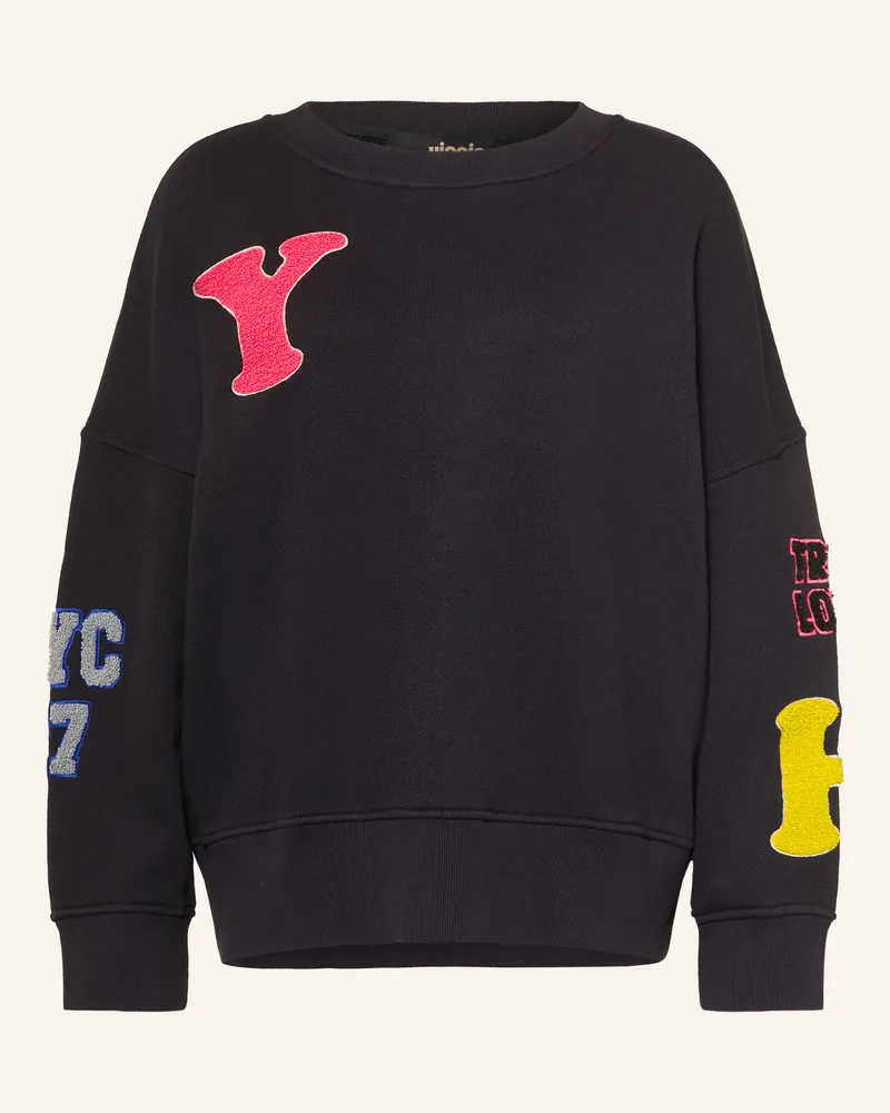 Yippie Hippie Sweatshirt schwarz Schwarz