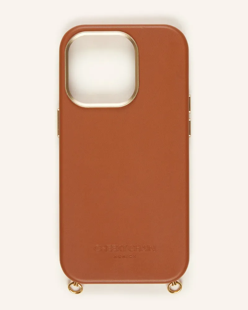 Cheeky Chain Munich Smartphone-Hülle braun Cognac