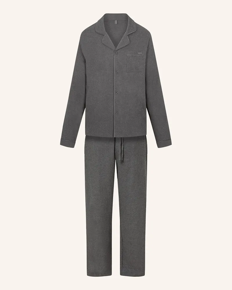 SKIMS Schlafanzug FLANNEL aus Flanell Ash
