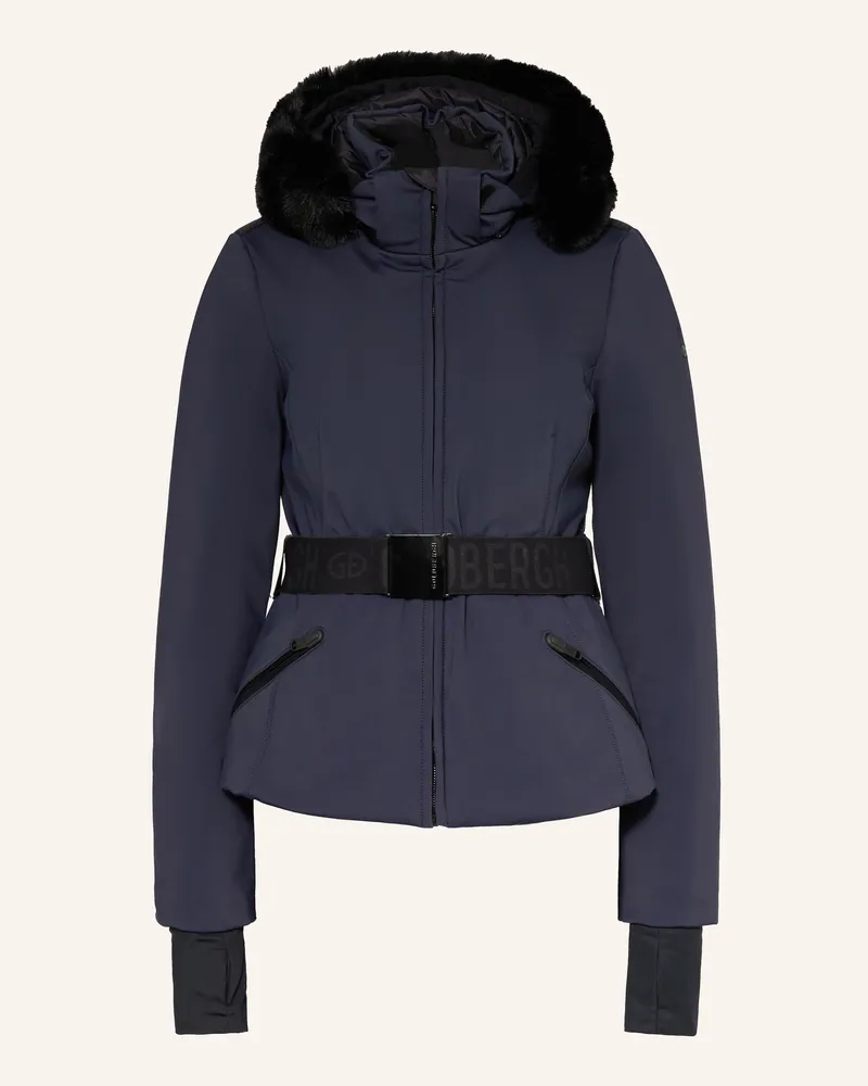 GOLDBERGH Daunen-Skijacke Gida Faux Border Mit Kunstfell blau Dunkelblau