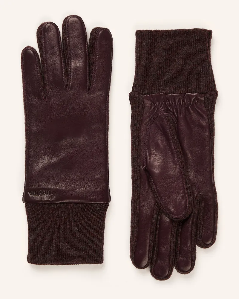 Hestra Handschuhe Jeanne lila Dunkelrot