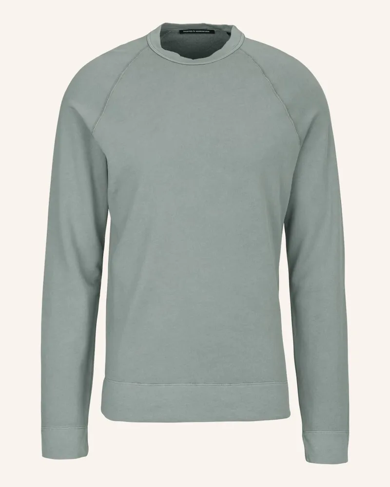 Trusted Handwork Round Neck 1/1-Sleeve Sweatshirt with Raglan Grau